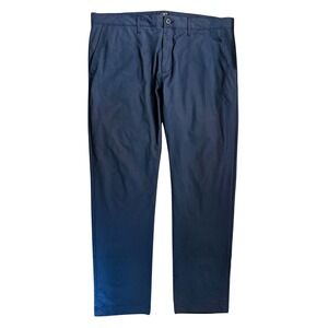 J.Crew Flex Slim Fit Men's Chinos Pants W38 L32 Navy Blue Polyester‎ Blend